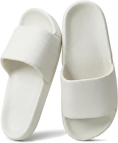 Shower Shoes for Women & Men - Non-Slip House Slippers - Cloud Comfort Slides - Quick-Dry, Arch Support - Perfect for Bathroom, Beach, Pool, Travel